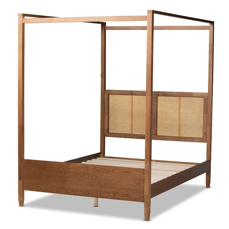 Modernes Himmelbett aus synthetischem Rattan