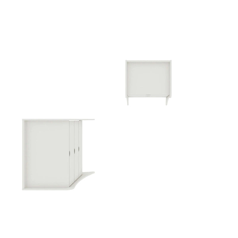 2-teiliges Kommoden- und Nachttisch-Set im Mid-Century-Modern-Stil