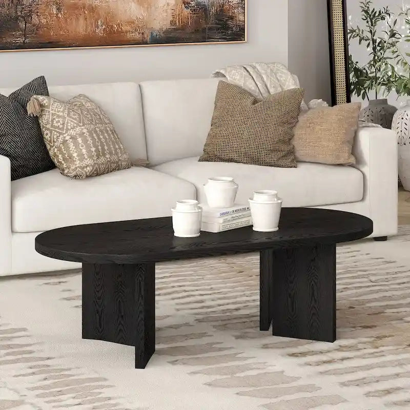 48 Zoll breiter ovaler Couchtisch - 47.63 Zoll breit