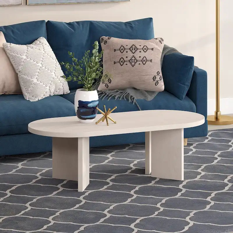 48 Zoll breiter ovaler Couchtisch - 47.63 Zoll breit