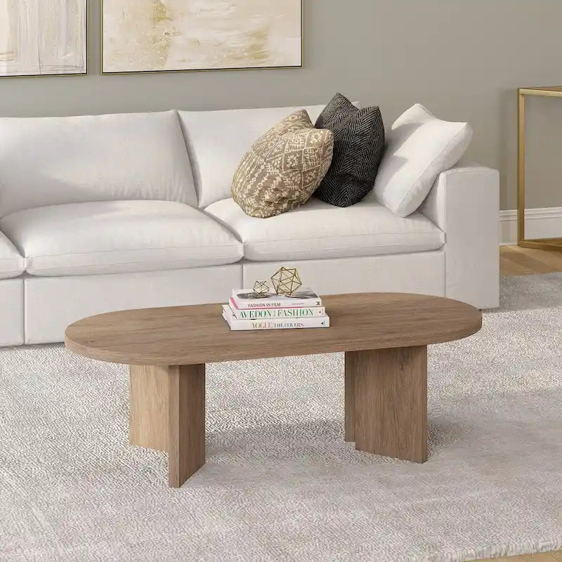48 Zoll breiter ovaler Couchtisch - 47.63 Zoll breit