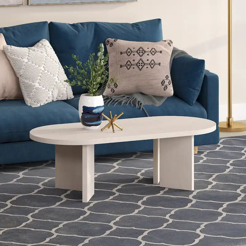 48 Zoll breiter ovaler Couchtisch - 47.63 Zoll breit