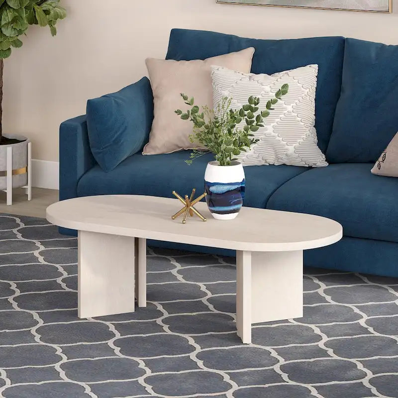 48 Zoll breiter ovaler Couchtisch - 47.63 Zoll breit