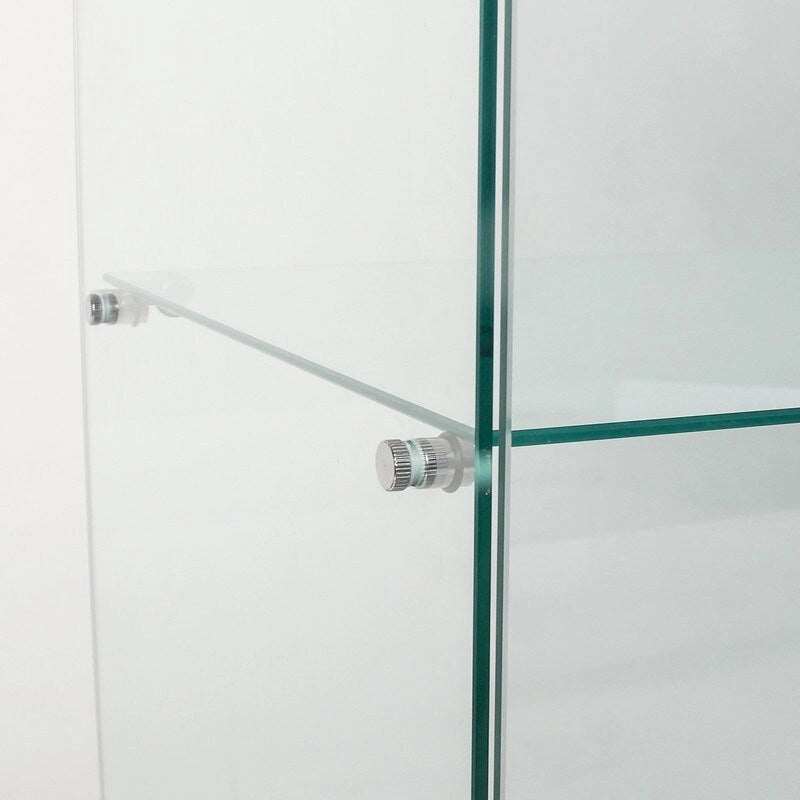 Glasvitrine mit 5 Einlegeböden und Doppeltür
