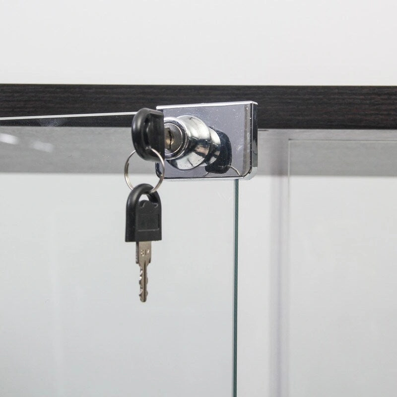 Glasvitrine mit 5 Einlegeböden und Doppeltür
